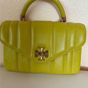 Tory Burch Chartreuse Quilted Mini Bag